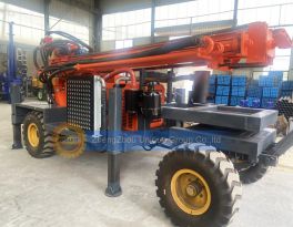 400M tire-type water well drilling rig for South American Customers