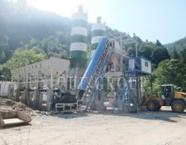 HZS60 Belt Concrete Batching Plant in Romania